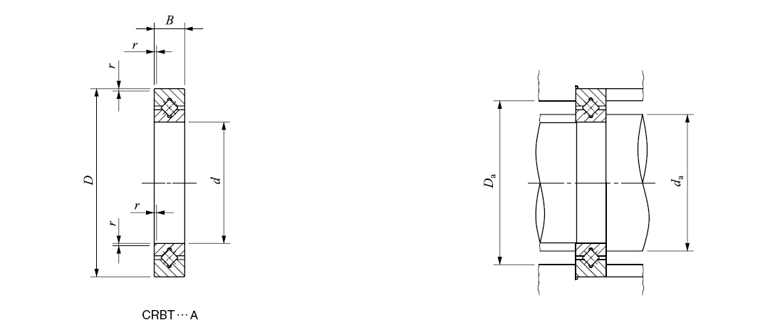 CRBH交叉滚子轴承结构图